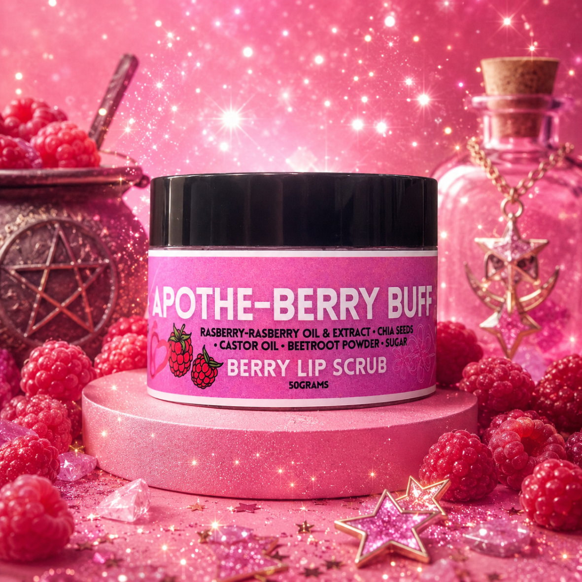 APOTHE-BERRY BUFF - Berry Lip Scrub & Brush