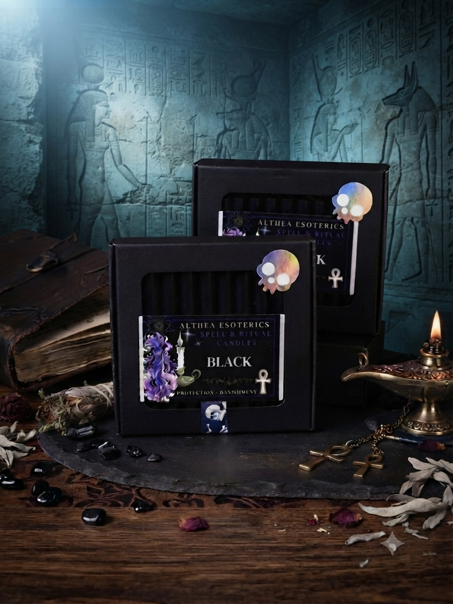 BLACK SPELL CANDLES - 10 Pack