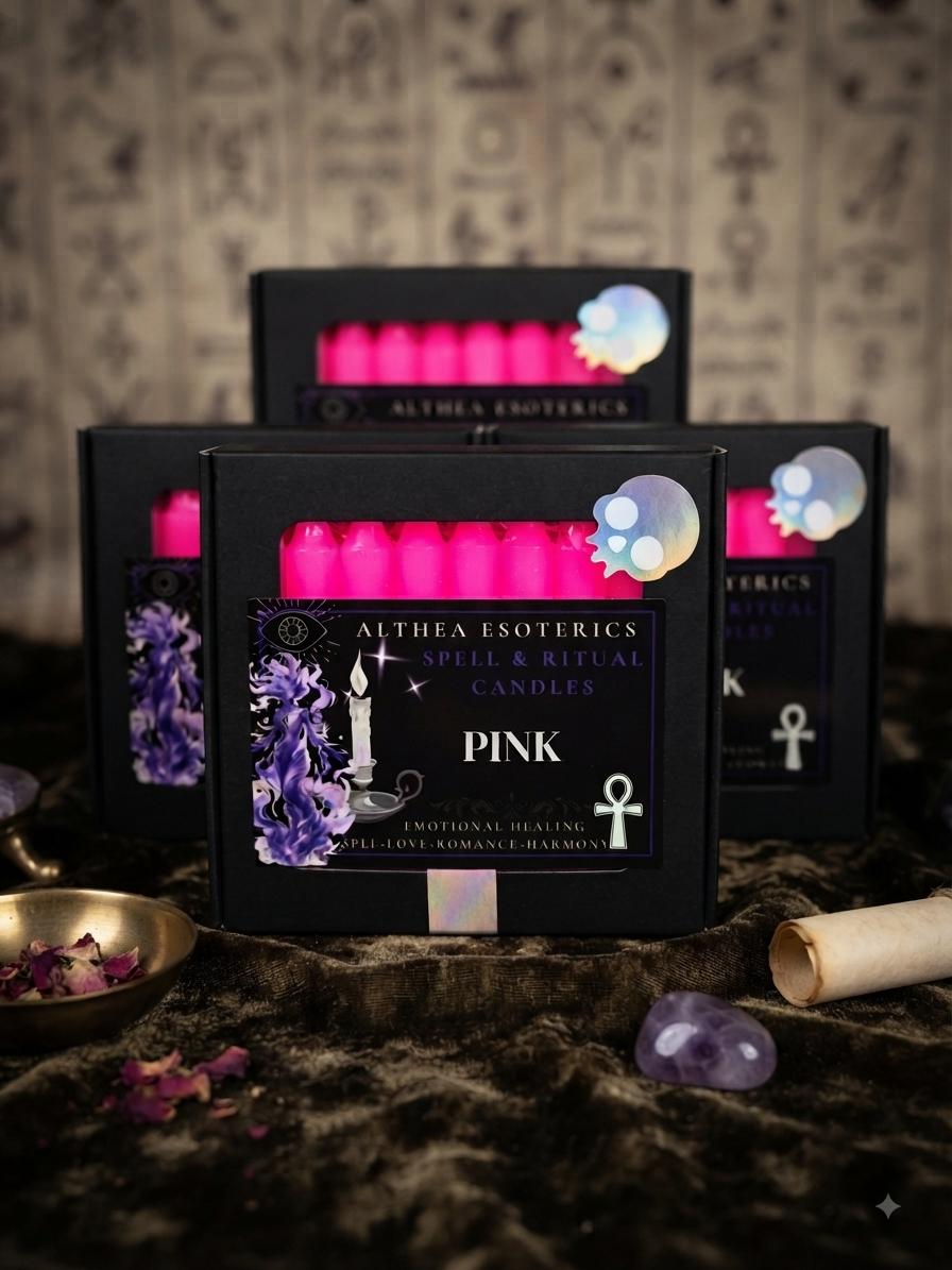 PINK SPELL CANDLES - 10 Pack