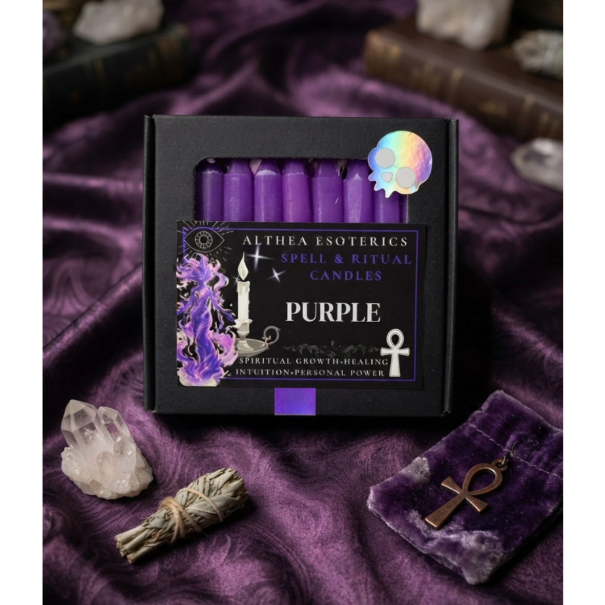 PURPLE SPELL CANDLES - 10 Pack