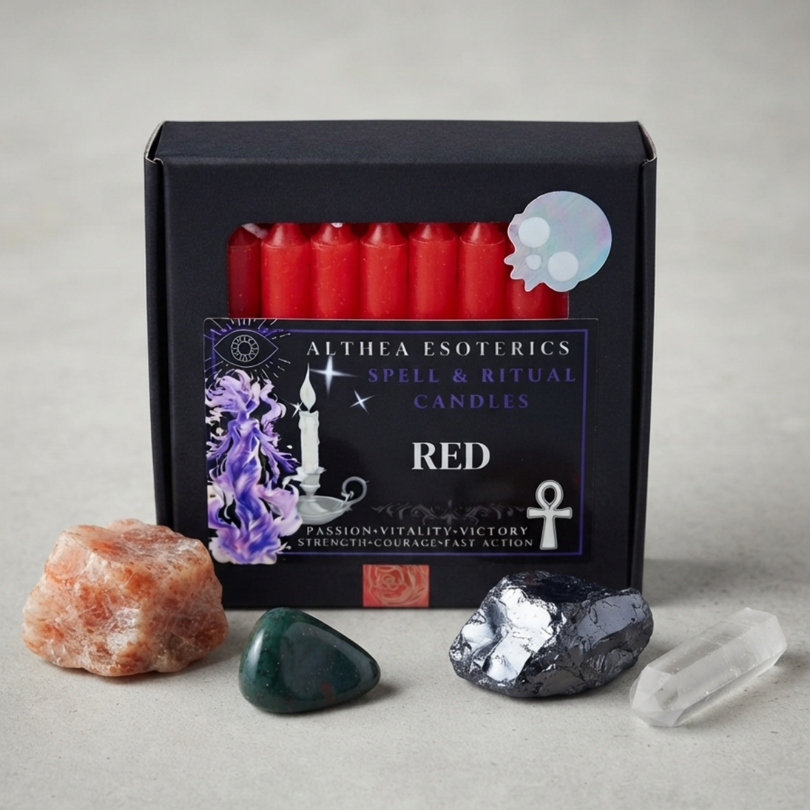 RED SPELL CANDLES - 10 Pack