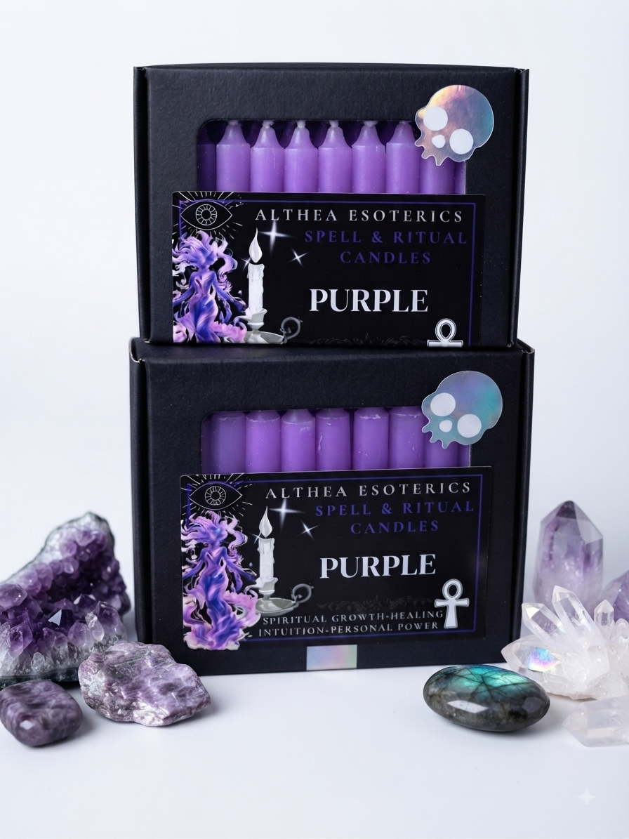PURPLE SPELL CANDLES - 10 Pack