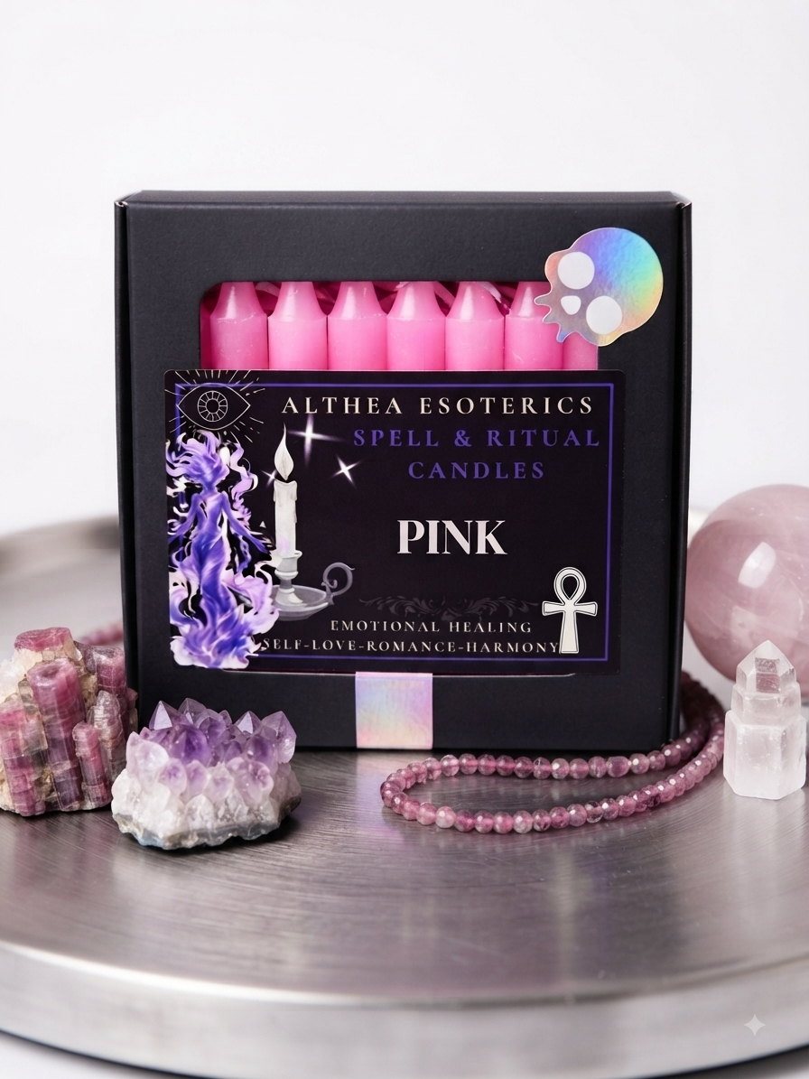 PINK SPELL CANDLES - 10 Pack