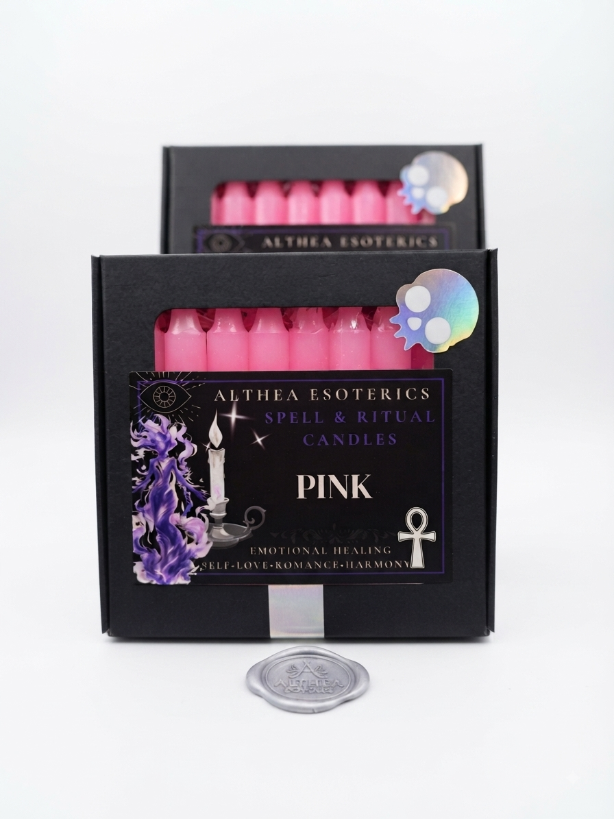 PINK SPELL CANDLES - 10 Pack
