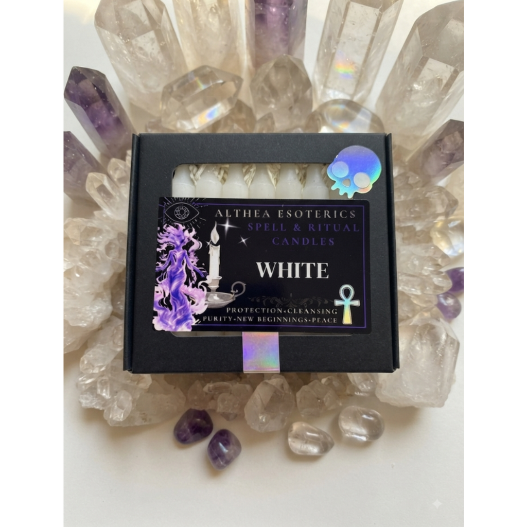 WHITE SPELL CANDLES - 10 Pack
