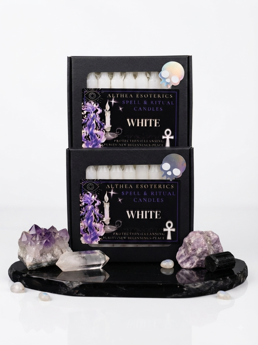 WHITE SPELL CANDLES - 10 Pack